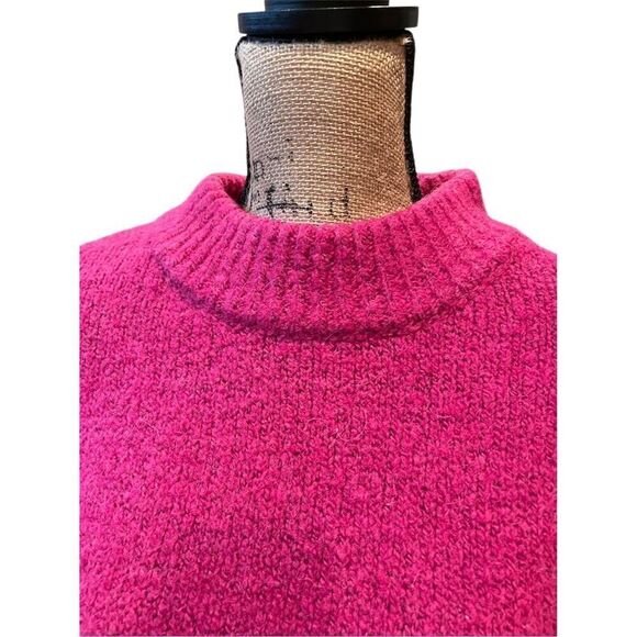Nine West Women's 2XL Fuchsia Mock Neck Oversized Sweater Pullovers - Picture 2 of 9